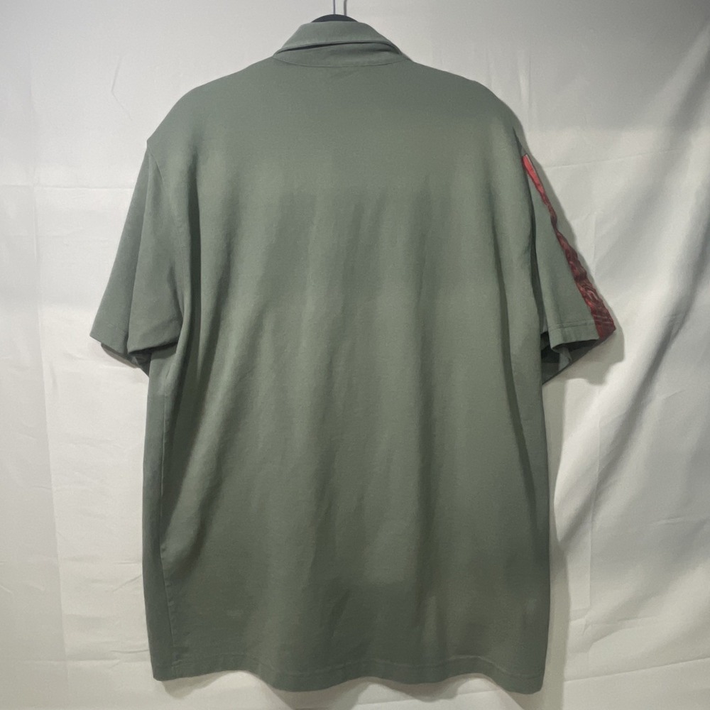 Vintage Adidas Originals Green 3 Stripes Knit Short Sleeve Button Up Mens XL Y2K - Picture 5 of 7